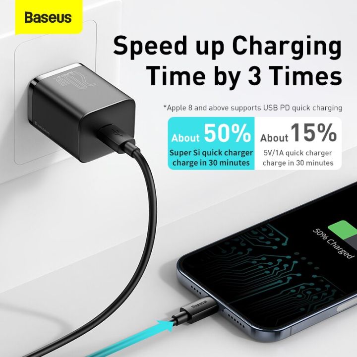 baseus-ที่ชาร์จที่ชาร์จความเร็วสูง-type-c-20w-สำหรับชาร์จเร็ว13-12-11เครื่องชาร์จติดผนังเดินทางสำหรับสายข้อมูลแท็บเล็ต