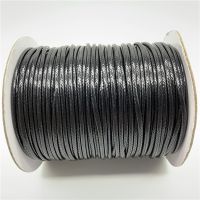 0.5/0.8/1/1.5/2mm Black Waxed Cotton Cord Waxed Thread Cord String Strap Necklace Rope For Shamballa Bracelet Making