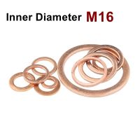 Tembaga Datar Mesin Cuci M16 Seal Gasket Inner Diameter 16Mm Cincin Penyegel Lembaran Tipis T3 Tembaga Merah Mesin Cuci