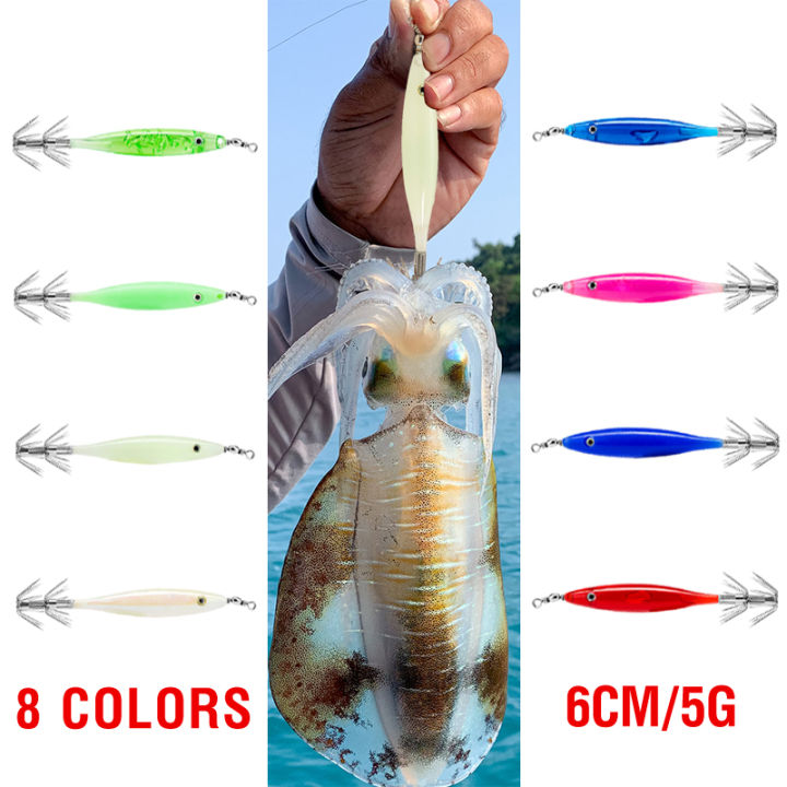 1pcs-6ซม-5g-luminous-squid-lure-glow-in-dark-8สีประดิษฐ์-spinner-เหยื่อ3d-eyes-lure-สำหรับตกปลาปลาหมึก-octopus-killer