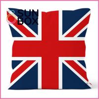 SUN BOX GB แพลทินัมยูบิลลี่ ตกแต่งบ้าน สแควร์ ปลอกหมอน Union Jack 18X18นิ้ว ธงสหราชอาณาจักร ปลอกหมอน