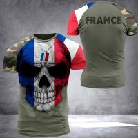 T SHIRT - France Soldier-ARMY-VETERAN Country Flag 3D Printed High Quality Milk Fiber T-shirt Summer Round Neck Men Female Casual Top-3  - TSHIRT