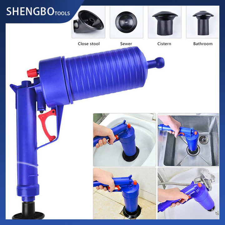 High Pressure Air Drain Blaster Pump Plunger Sink Pipe Clog Remover