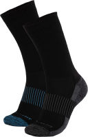 Copper Fit Unisex Crew Length Sport Socks, 2 Pair Small-Medium Black