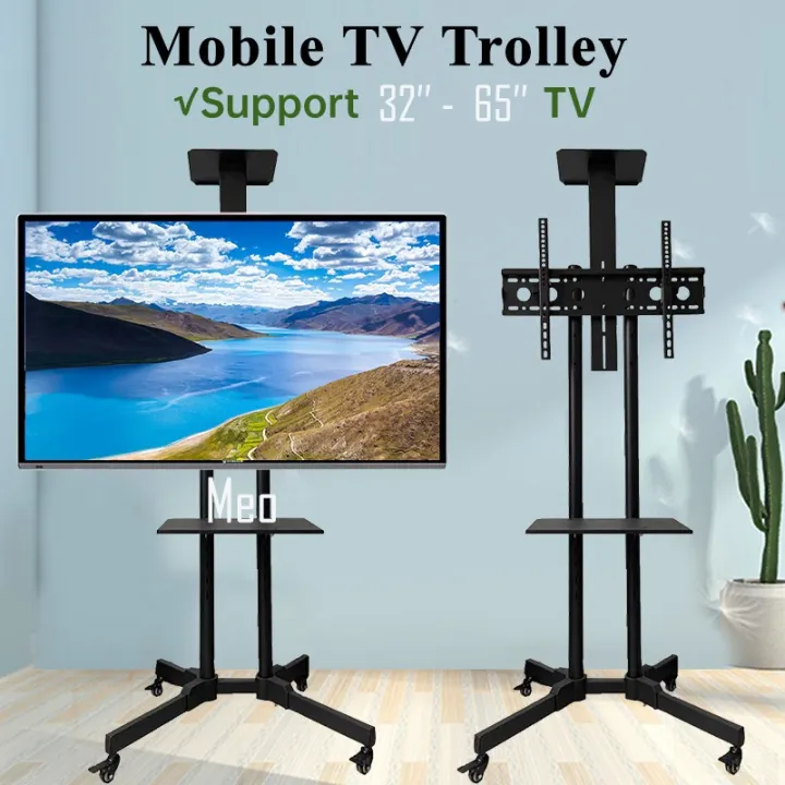 TV stand, TV monitor stand (support 3265 inch screen) movable, with 1
