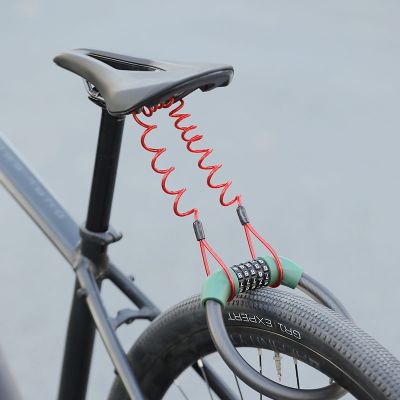 【LZ】№▤☋  Bicycle Spring Cable Lock Corda Anti-Roubo Bloqueio de Disco Alarme Lembrete de Segurança da Motocicleta Proteção contra roubo de motocicleta