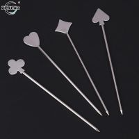 1Pc Poker Cocktail Appetizer Stainless Steel Skewers For Toothpicks Sticks Fruit Metal Toothpick Martini Stick Fancy Garnish