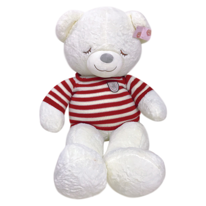 radatoys-ตุ๊กตาหมีตัวใหญ่-หมีจัมโบ้-ตุ๊กตาหมีหลับ-sleepy-bear-สีขาว-ใส่เสื้อไหมพรม-ขนาด-1-3-เมตร-น่ารัน่ากอด-พร้อมส่ง-ของขวัญ-ของขวัญให้แฟน