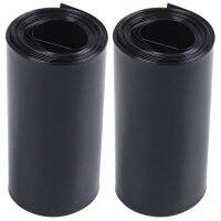 Promotion! 2Pcs 70Mm/44Mm PVC Heat Shrink Tubing Wrap Black 2M 6.5Ft For 18650 Battery Cable Management