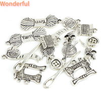 ?【Lowest price】Wonderful 16ชิ้นจี้เงินทิเบตสำหรับช่างตัดเสื้อทำเครื่องประดับจี้ลูกปัด