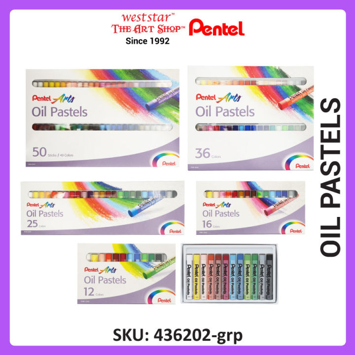 Pentel Arts Oil Pastels - 12 Colors