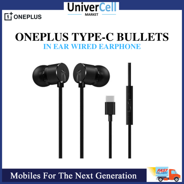 Oneplus TypeC Bullets Wired In Ear Earphone With Mic Lazada Singapore