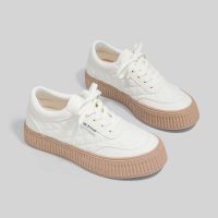 2023 New Fashion version 2022 summer new biscuit shoes versatile student canvas shoes womens thick-soled breathable white shoes ins niche sneakers