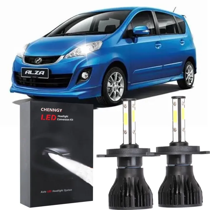 2 Pcs x LED 4side Lampu headlight Headlamp Bulb 6000Kwhite light for