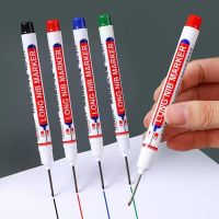 1/3/4/5Pcs/Set Long Head Markers Pen Bathroom Woodworking Decoration Multi-purpose Deep Hole Marker Pen Red/Black/Blue/White Ink