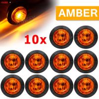 10Pcs รอบ34 "LED Side Marker Light 12V 24V Orange Amber ตัวบ่งชี้สัญญาณ Grille โคมไฟรถบรรทุก Trailer Caravan Camper U UTE RV