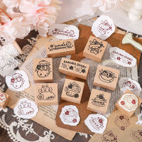 8pakcsLOT Afternoon cherry blossom tea series stamp DIY wooden rubber stamps stationery scrapbooking standard stamp