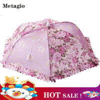 【HOT】Metagio พับอาหารฝาครอบป้องกันการบินร่มปกอาหารในครัวเรือนฝาครอบกันฝุ่น