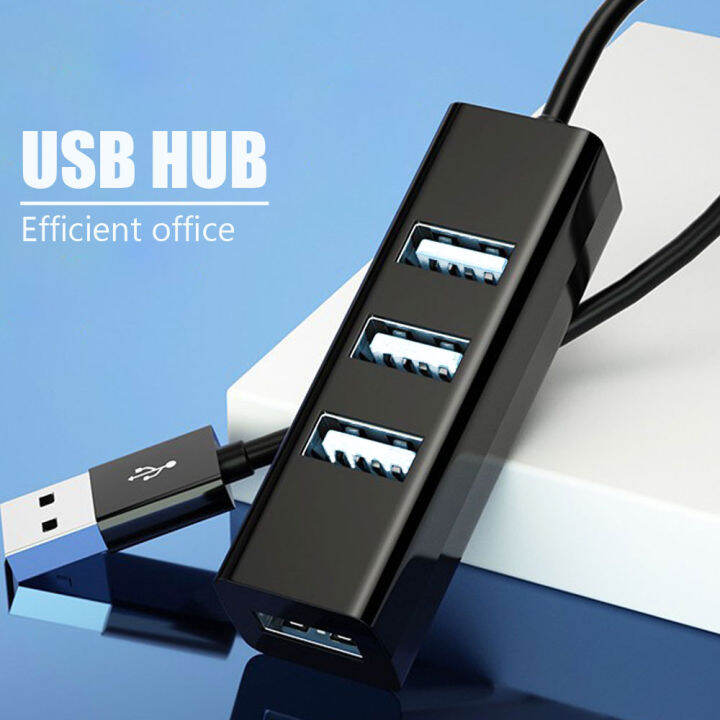 usb-ฮับ-usb-2-0ฮับยูเอสบี2-0ที่พ้วง-usb-ฮับแยก-usb-ใช้อะแดปเตอร์แปลงไฟ4พอร์ตตัวขยายมินิ-usb-ฮับ2-0