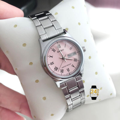 casioผู้หญิงแท้ คลาสสิคเลขโรมัน หน้าปัดขนาดเล็ก นาฬิกาCasio คาสิโอ นาฬิกาแบรนด์เนม นาฬิกาข้อมือแท้เท่านั้น พร้อมประกัน