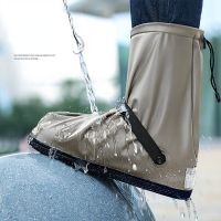 1 Pair Rainproof Anti-slip Shoes Cover for Outdoor Travel Motorcycle Cycling Rain Boot Shoes Cover PVC Material Thick Waterproof Rain Boots