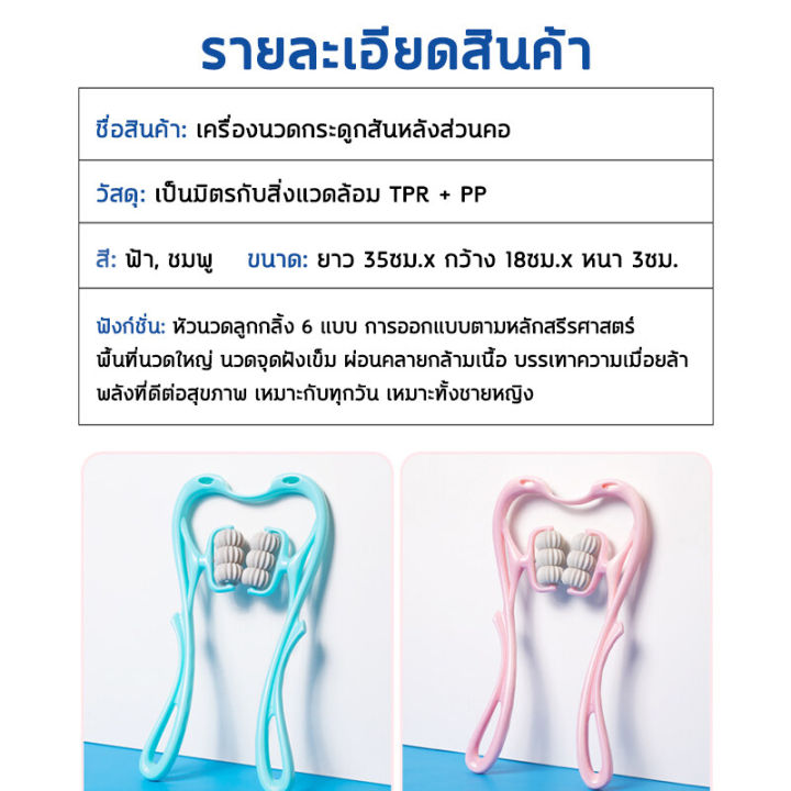 zola-ที่นวดคอ-ไม้นวดคอ-อัพเดท-6-ล้อ-นวดได้ทั้งตัว-บอกลาเมื่อยร่างกาย-ช่วยให้ร่างกายผ่อนคลาย-นวดตัว-ผ่อนคลาย-กระตุ้นการไหลเวียนโลหิต-นวดคอ-ไม้นวดไหล่-ไม้นวดหลัง-นวดเอว-ไม้นวดขา-ไม้นวดแขน-ที่นวดหลัง-เคร