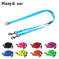 Two Heads Pet Leash Outdoor Walk Training 2 Head Traction Rope PVC Dog Leashes Multi-function Waist Belt Shoulder Strap Collars