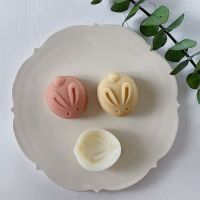 Plastic Material Mooncake Mold Cute Rabbit Shape Stamps Moon Cake Moulds for Mid-Autumn Festival DIY Baking Mooncake Use