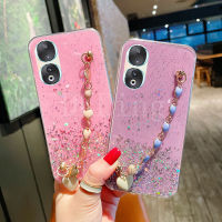 ใหม่ INS เคสโทรศัพท์สร้อยข้อมือความรักสำหรับเกียรติยศ90 5G / 90 Lite/ 70 LITE เคสนิ่มประดับเลื่อมแข็งแกร่งหรูหราแวววาวดาวเคส Honor 90 5G Cover HONOR 90 LITE 2023