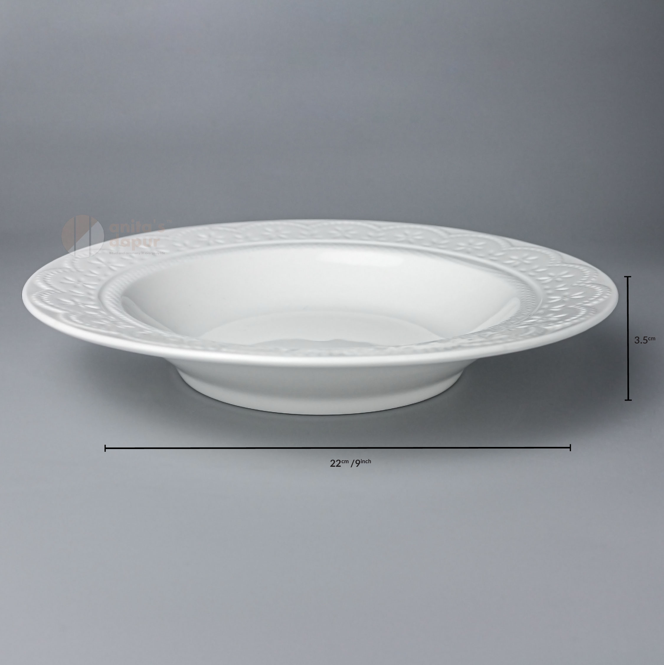 Ceramic Pinggan White Series/White Series Plate/Bottom (5.5inch, 6.5inch, 7.5inch, 8.5inch)