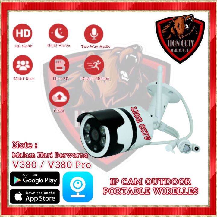 IP Cam Camera CCTV Outdoor Portable Wirelles APK V380 Wifi Full 3MP