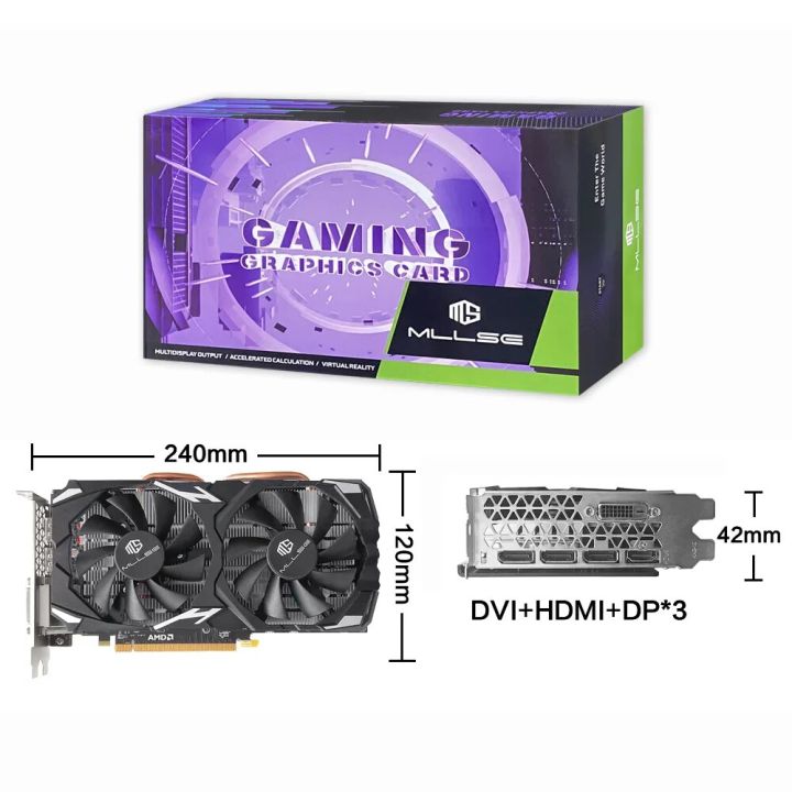 Rx 580 8g 2048sp Rx 580 8g 2048sp Mllse Graphics Card Amd Rx 580 8gb Placa De Video Gaming Gddr5