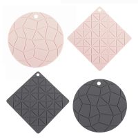 4 Pcs Silicone Placemat Table Pad Non- Kitchen Utensils Drying Mat Foldable Dishes Drain Mat