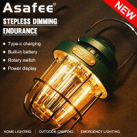 Asafee 400LM LY07 Exquisite super bright camping light outdoor light LED white+warm yellow light stepless dimming rotary switch built-in battery Type-C USB charging IPX4 waterproof