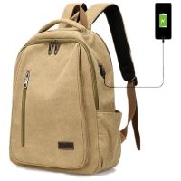 Mens Canvas Backpack Simple Casual Schoolgirl Schoolbag Large Capacity Ins Wind Laptop Computer Backpack