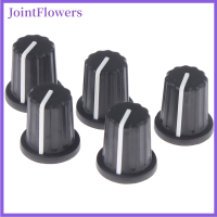 JointFlowers 5ชิ้นยางครึ่งลูกบิดเพลาโพเทนชิออมิเตอร์ลูกบิด270องศารูปตัว D