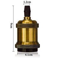 E26เต้ารับโคมไฟทึบ/E27จี้อุตสาหกรรม Edison วินเทจไฟเซรามิคซ็อกเก็ตของโบราณลงสีทองเหลืองแพ็ค