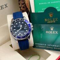 นาฬิกาข้อมือ0004 นาฬิกาผู้ชายRolexรุ่นSubmarinerพร้อมกล่อง สายซิลิโคน มีช่องบอกวันที่ สินค้าตามภาพถ่ายเอง