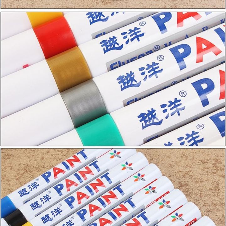 environmental-protection-paint-marker-pen-12-color-permanent-waterproof-pen-tire-car-graffiti-pen-new-universal-marker-pen-tslm1