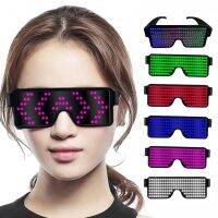 LED Luminous Glasses 10 Patterns Electronic Eyeglasses with Luminous LED Light Parties Dances Nightclubs Carnival Props Supplies