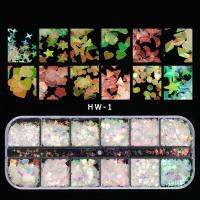 1 ~ 20ชิ้น Aurora เลื่อมกระจกจับคู่ตามที่คุณต้องการมากตกแต่งหลายรูปแบบเล็บรักแพทช์บางเลื่อม