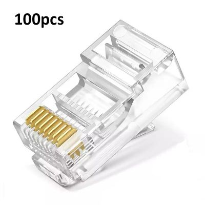 【CW】 100pcs RJ45 Ethernet Cables Module Plug Network for UTP Cat5 Cat5e RJ-45 Cable Heads 8P8C Crimp End