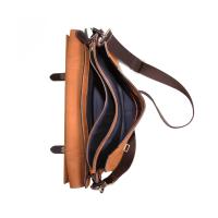 ZETTINO กระเป๋าเอกสารหนังแท้ l 15"  Messenger Bag