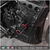 WOOGA Frame Slider Crash Pad Protector Falling Protection For HONDA Rebel CMX 250 300 500 2017 2018 2019 2020 2021 Engine Graud