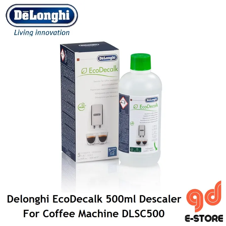DeLonghi EcoDecalk Mini DLSC500 Descaler 500ml Easy Cleaning Set