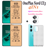 ฟิล์มเซรามิก4 In 1for Oneplus Nord CE 3 Screen Oneplus Nord 2T 5G Oneplus Nord CE 3 Lite 5G 2ชิ้นฟิล์มกระจกเทมเปอร์เซรามิก + 1ฟิล์มเลนส์ + 1ฟิล์มด้านหลัง