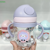 ?【Lowest price】HOMA ถ้วยเด็กที่มีขวดฟางดื่มน้ำเด็ก Sippy ถ้วยจัดการเด็กวัยหัดเดินให้อาหาร