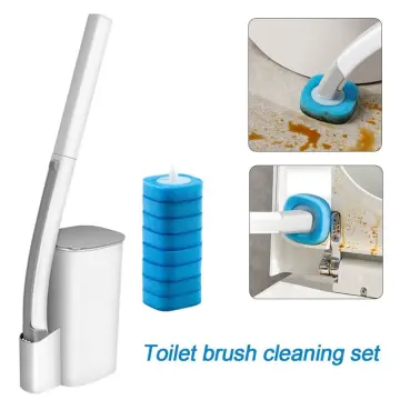 Refill Toilet Brush Cleaning Kit Wall Mount Toilet Brush And