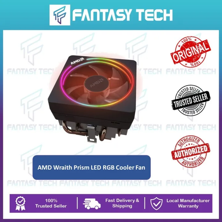 AMD Wraith Prism RGB Ryzen AM4 Stock CPU cooler / CPU Fan ARGB Wraith ...