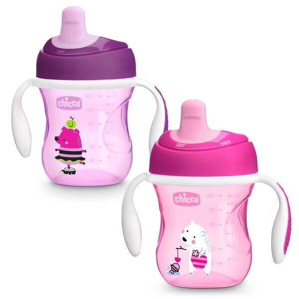 usa-แก้ว-หัดดื่ม-chicco-เทไม่หก-6m-7oz-semi-soft-spout-baby-trainer-sippy-cup-ขวดน้ำ-ถ้วยหัดดื่ม